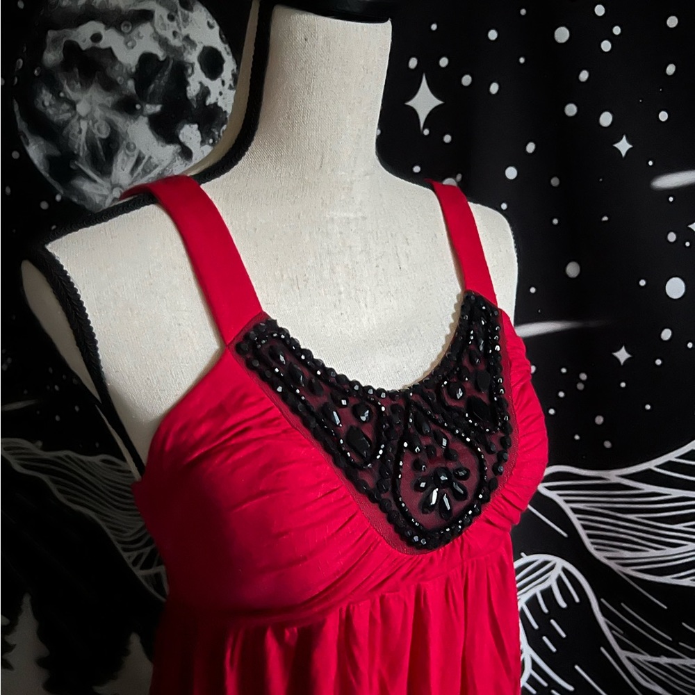 Candies Red Embellished Top